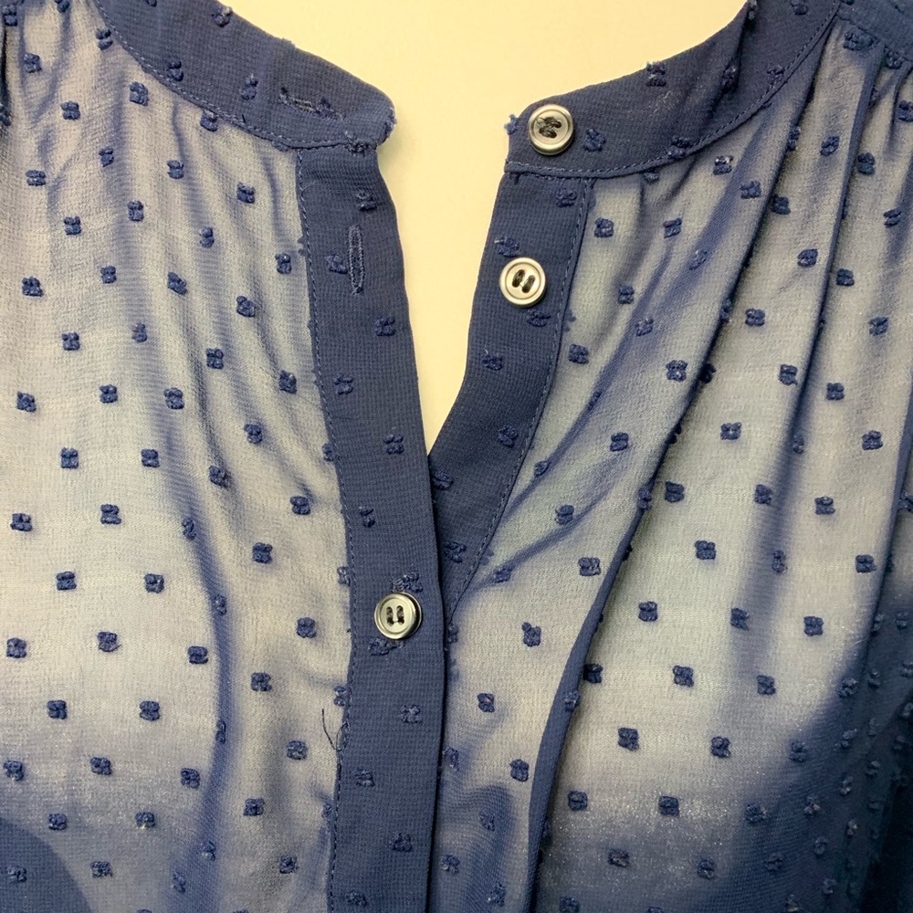 J crew navy blue blouse - Picture 3 of 7